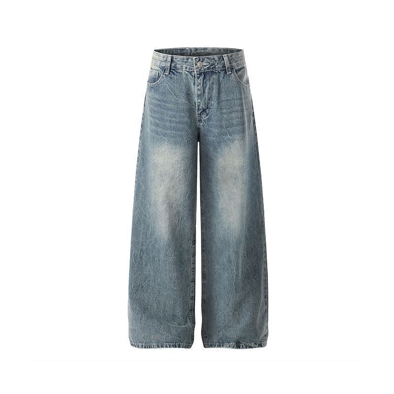【Tjc Trendy Brand】26 Autumn American Street Style Retro Personality Washed Design Denim Long Pants Direct Wholesale 【Tjc Trendy Brand】26 Autumn American Street Style Retro Personality Washed Design Denim Long Pants Direct Wholesale