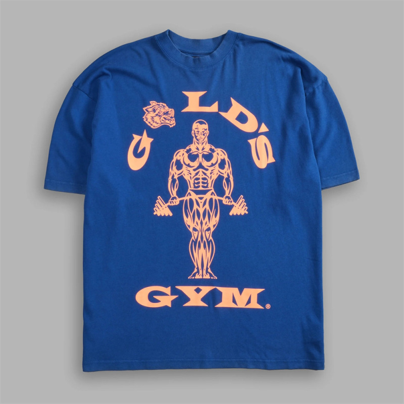 darcsport & gold's gym joint soft cotton men's and women's sports fitness T-shirt breathable short sleeve printed T-shirt