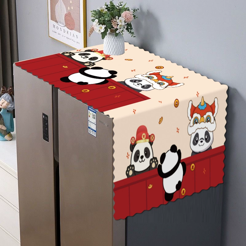 Чехол для двухдверного холодильника, ткань с принтом в скандинавском стиле, чехол для однодверного холодильника, чехол для микроволновой печи, универсальный.