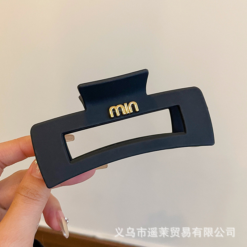 咖色磨砂抓夹女2025年新款发夹后脑勺大号发量多鲨鱼夹子发卡头饰|undefined
