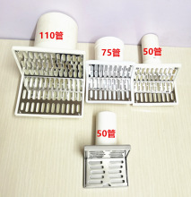 阳台侧边排水不锈钢地漏90度L型墙角过滤网75管去水管帽同层下水