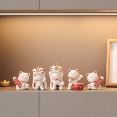 招き猫の装飾品、リビングルームのライトラグジュアリー、ハイエンドのテレビキャビネット、ワインキャビネット、玄関ホールのハイエンドの装飾、新築祝いのオープニングギフト