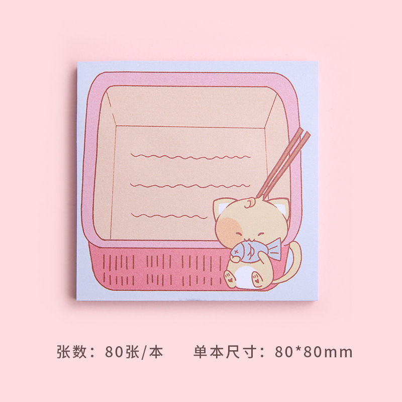 Caricatura gatos pastillas creativas adorables ins estudiantes con un alto valor facial para aprender cuaderno de notas no adhesivo