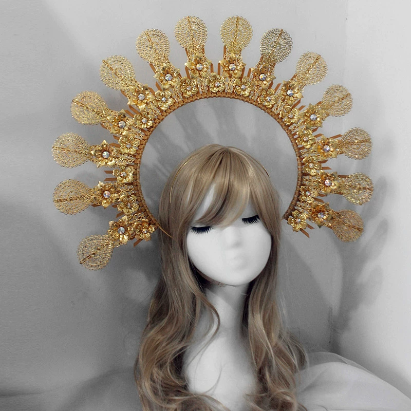 Набор материалов для коронок — ручной сборка Diy Lolita готический ободок, 21 см, электропокрытые аксессуары