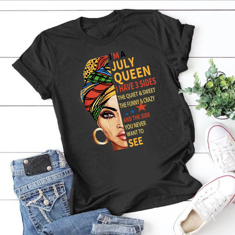 wish Amazon Juneteenth Day slave liberation Day printed short sleeve T-shirt JULE QUEEN