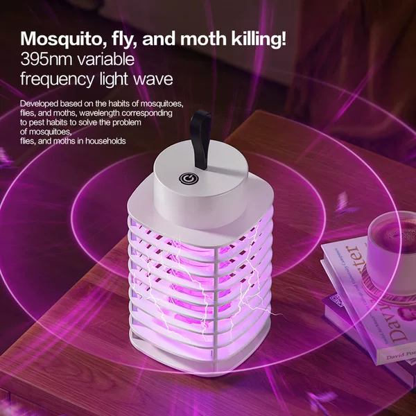 Cross-Border New Model Electric Mosquito Killer Lamp for Home Use, Indoor Led Wall-Mounted Mosquito Repellent, USB Rechargeable Mosquito Trap Device