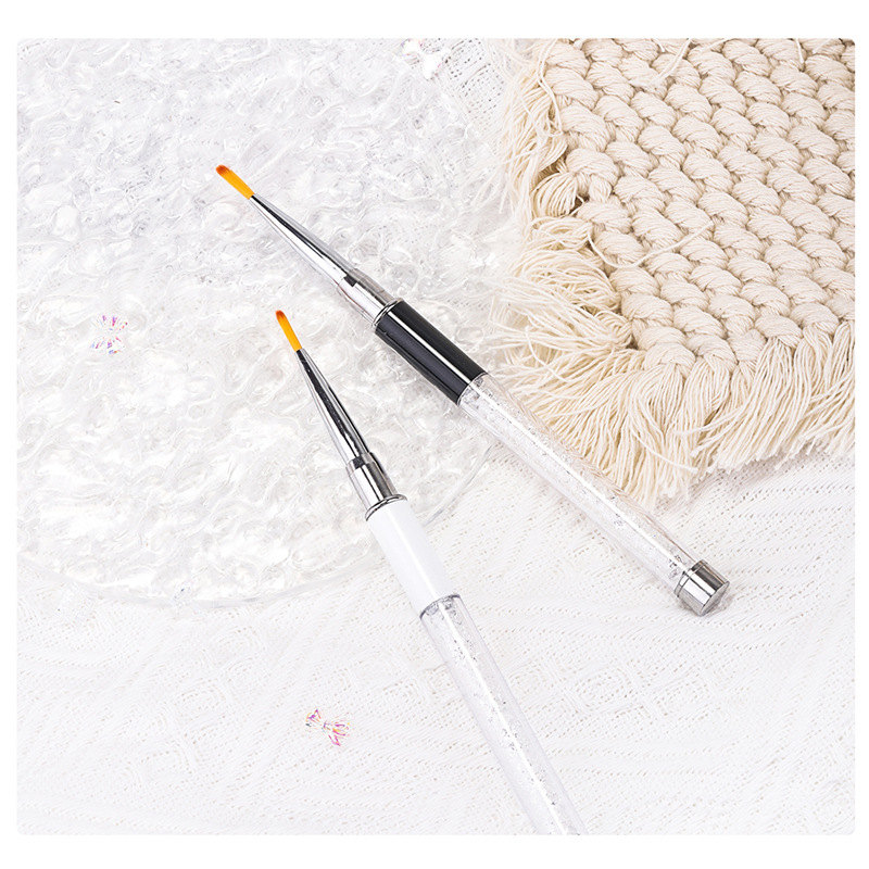 Pluma universal transfronteriza del arte del clavo con la línea de dibujo de la pintura del arte del clavo de la barra del metal del diamante que talla la pluma floreciente para multiusos