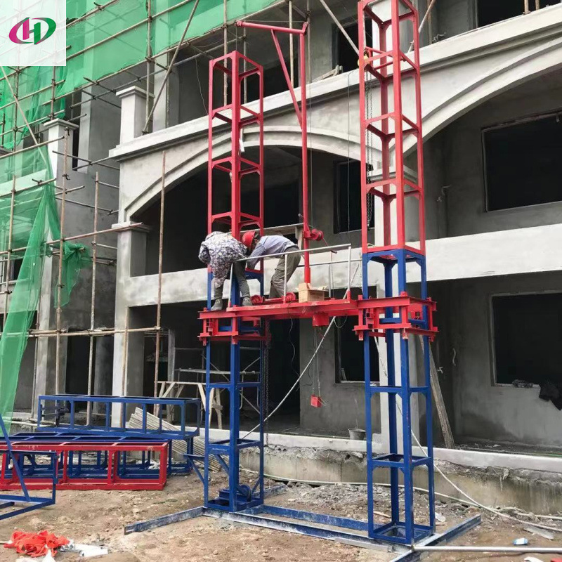工地货用施工提升机 SSE型1.6t工地盖房龙门架 高层楼物料提升机