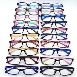 高品质塑胶镜框时尚平光眼镜配老花近视塑料镜架多款混批厂家直销