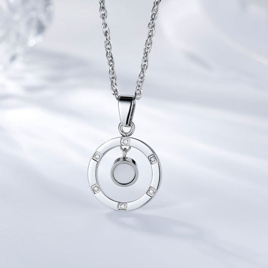 Korean Style New Stainless Steel Necklace Jewelry Titanium Steel Necklace Shell Diamond Pendant Clavicle Chain Necklace Women's Cool Style