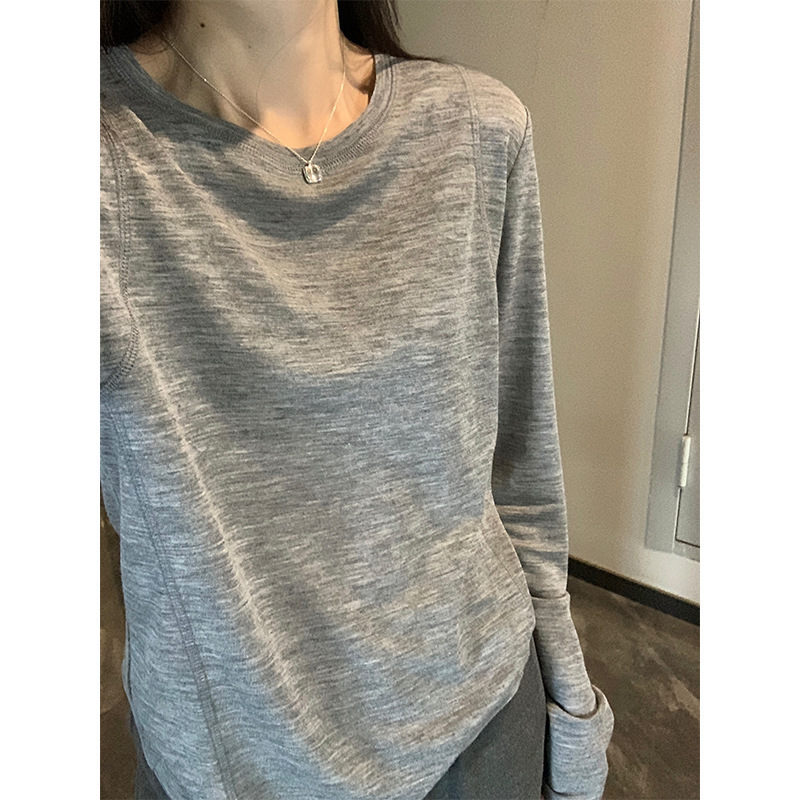 琪镌绘制早秋新款打底衫女薄基础款简约内搭长袖T恤女上衣081018|undefined