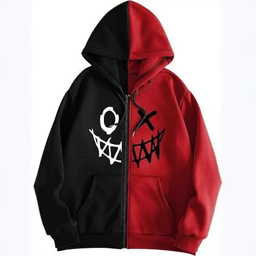 European and American Cross-Border Hot-Selling Little Devil 3D Printed Hooded American Retro High Street Cardigan Children's Zipper Jacket Sweatshirt