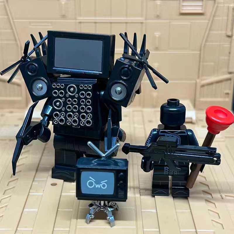 新しいタイタンモニターメンズドクタートイレビルディングブロックミニフィギュアテレビオーディオマン子供用組み立ておもちゃスピーカーメンズ|undefined