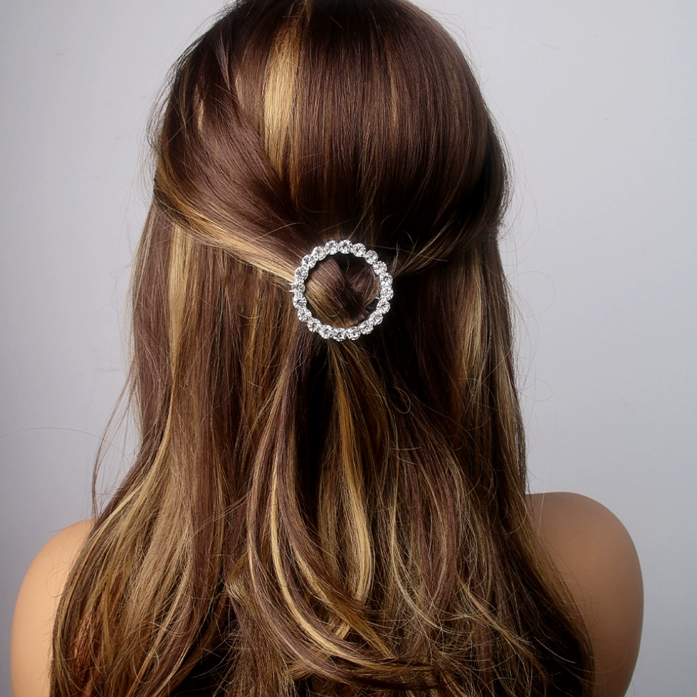 Новая модель круглой заколки для волос женская задняя часть головы элегантная минималистская головная уборка со стразами, половина волос, модные аксессуары для волос Hair Clip