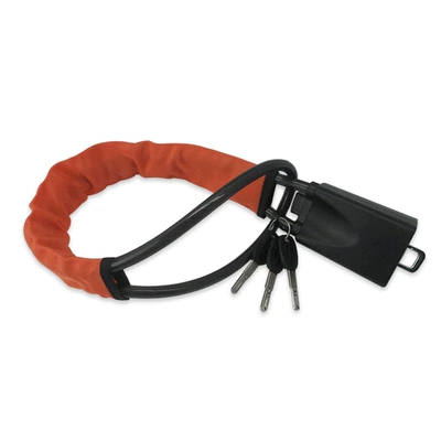 lock steel cable safety belt – Car lock - orange