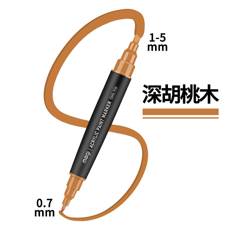 Set de marcadores acrílicos de doble punta personalizados Somic, impermeables, para manualidades DIY en cerámica