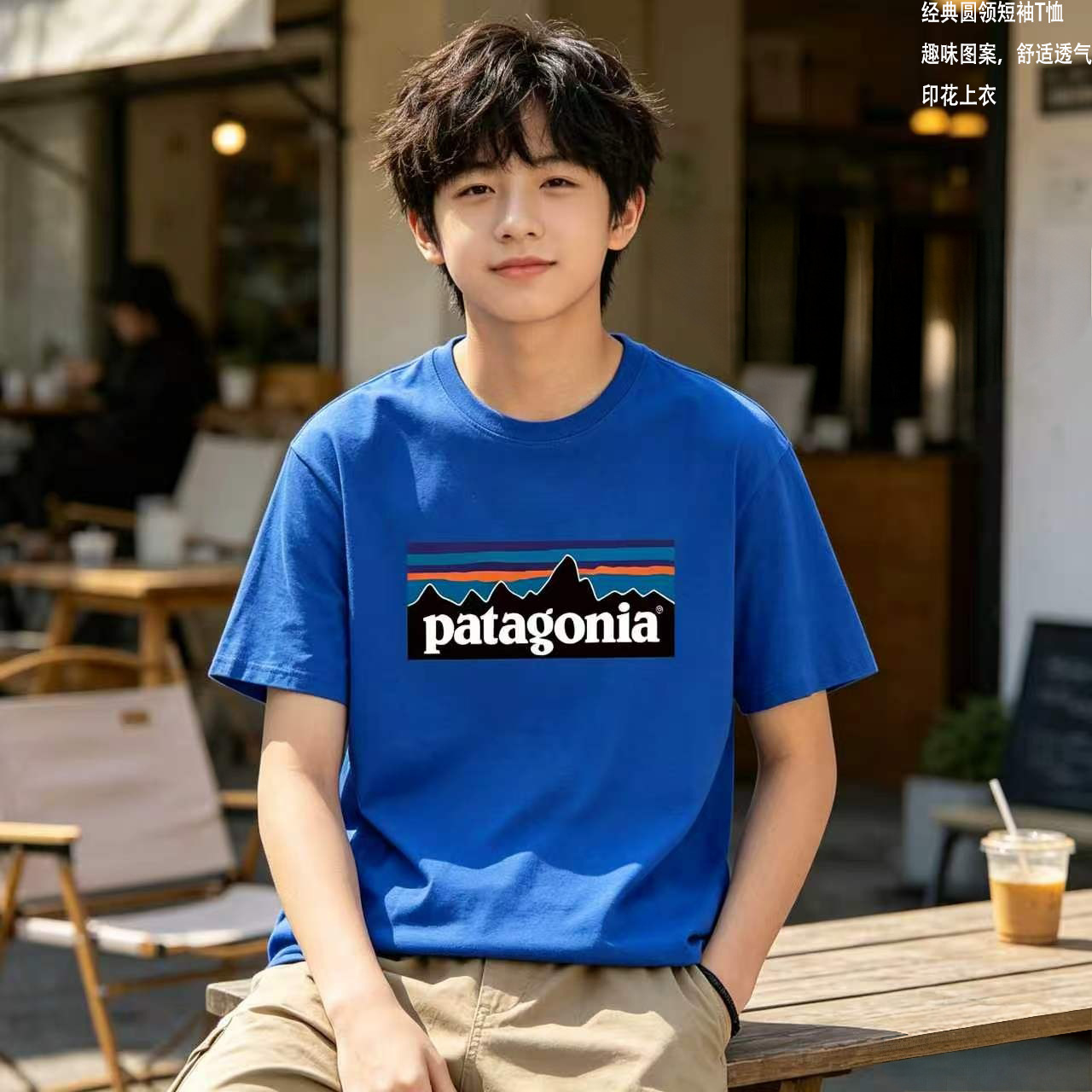 2026新款青少年夏季短袖纯棉圆领t恤印花图案休闲时尚上衣