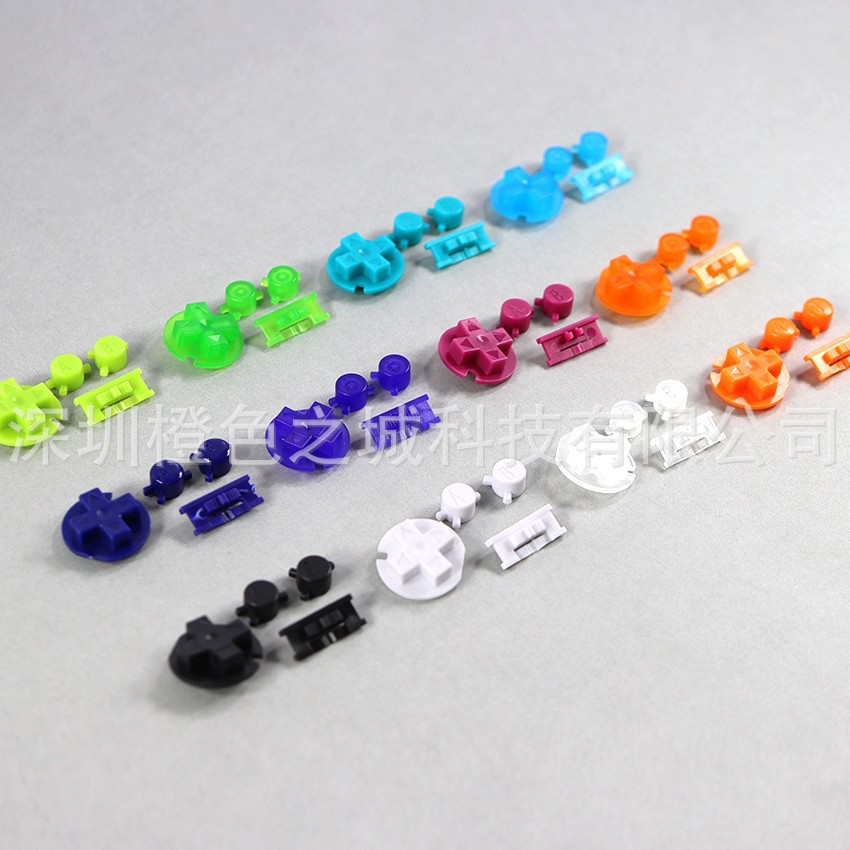 Suitable for Gbc Game Console Shell Buttons Colorful Buttons Gameboy Colorfuls Transparent Colorful Buttons