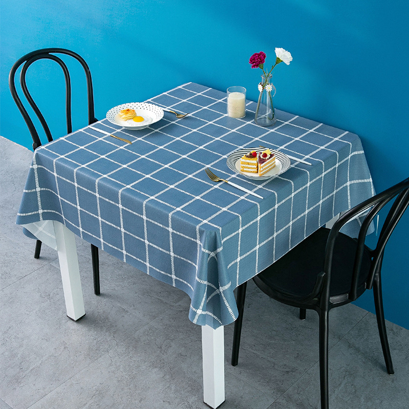 Mantel impermeable a prueba de aceite desechable tela de escritorio ins Estilo nórdico mesa cuadrada tela PVC mesa de café Mesa estera mantel