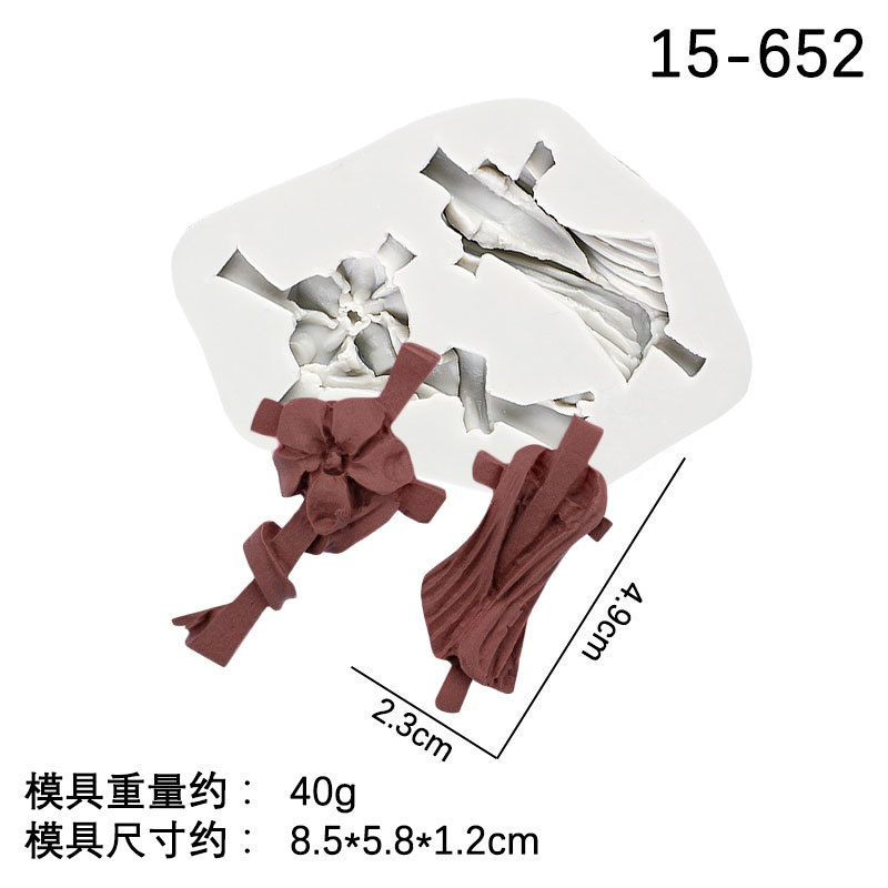 En stock tamaño de lote forma cruzada silicona molde creativo hornear fondant cake chocolate arcilla molde de cerámica suave