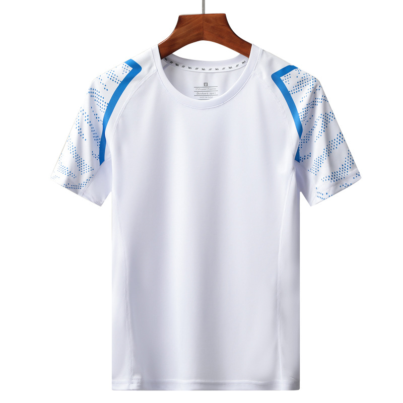 Camiseta deportiva de verano de manga corta para hombre, de secado rápido, de seda fría, holgada, talla grande, con tacto frío, para correr. image 3