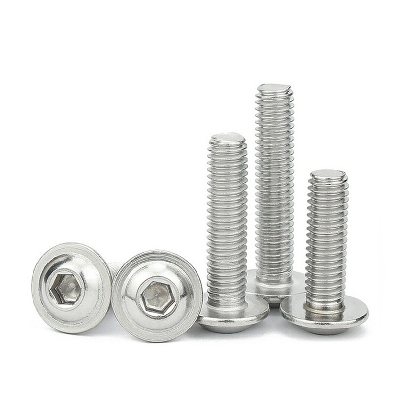 304 stainless steel hexagonal round head screws with pad, PWM pan head with machine wire bolts, small computer screws 4