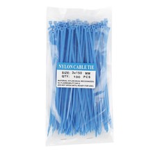 100PCS 150mm Self locking Nylon Cable Ties Plastic Zip Tie跨