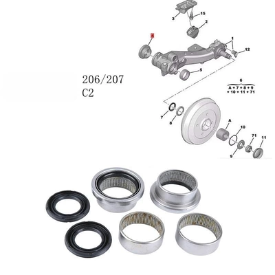 513196 517408 513266 5131A6 Peugeot 206 207 CC arxa ox yatağı təmir dəsti