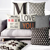 Cross border Nordic Europe ins Office Lumbar pillow sofa Bedside Pillow chair Lumbar pad Flax Cushion wholesale Pillowcase