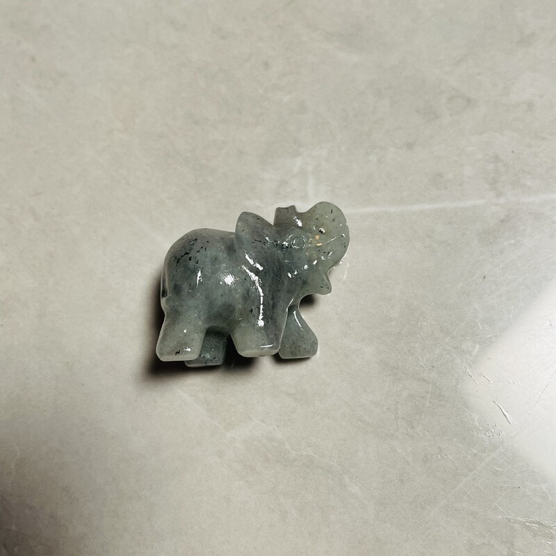天然水晶多种材质小象原石雕刻打磨水晶小象摆件 图 7