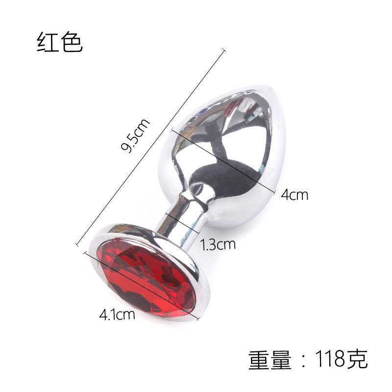 Gran metal anal plug nuevo acero inoxidable sexy back corte perno fábrica precio al por mayor de plata