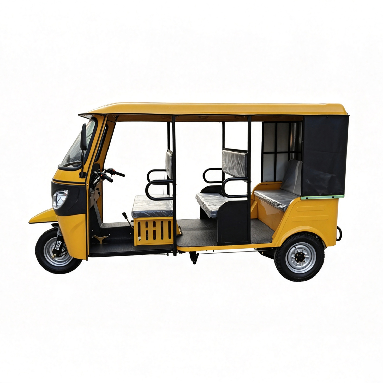 Passenger tricycle taxi, fuel-powered tricycle, multi-passenger tourist sightseeing tricycle, Bajaj tricycle