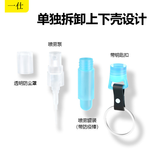 Alcohol spray disinfection pen, contactless epidemic prevention stick, elevator button presser, hand-free sanitizer, portable perfume bottle