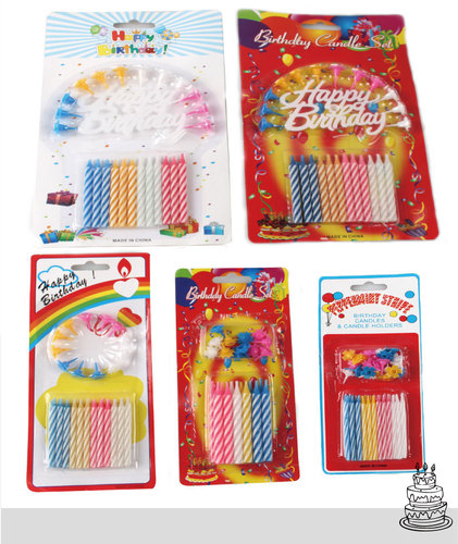 Spiral birthday candle 2 cent candle 3 cent candle colorful 24 flower small candle baking decoration smokeless thread cake candle