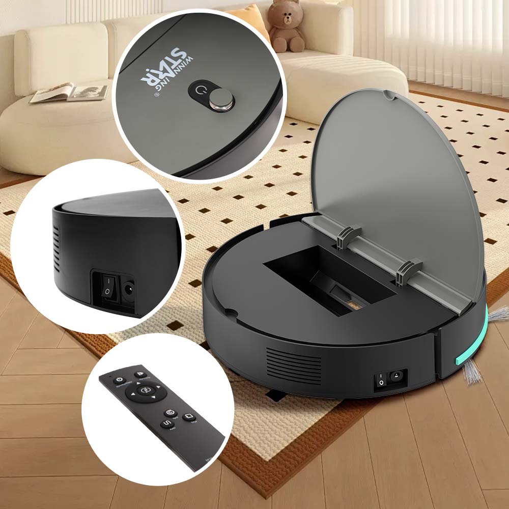 WINNING STAR Máquina de limpieza integrada de barrido de succión móvil para el hogar transfronterizo Barredora de succión inteligente automática