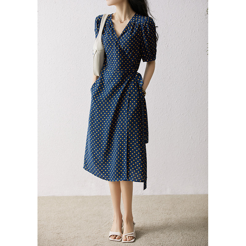 Silk long summer dress