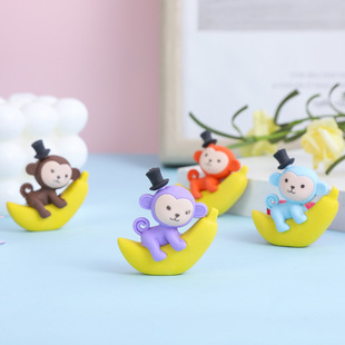 Creative cute monkey banana animal eraser student stationery wholesale June 1 final Christmas gift prizes