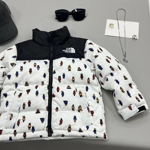 Factory direct-autumn and winter boys and girls leisure down jacket 2024 new children's western style warm coat tide