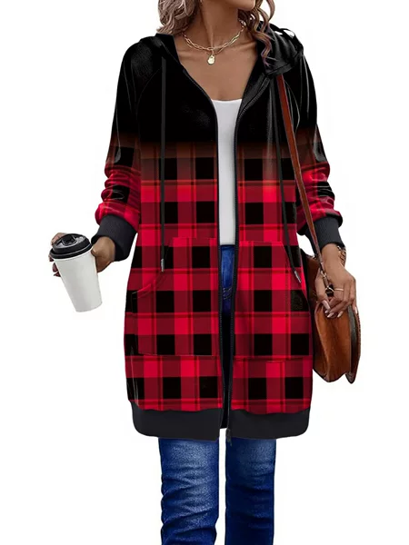 European and American Cross-Border Popular 2025 Autumn Women's Zipper Hoodie Long Sweatshirt Long-Sleeved Velvet Casual Jacket