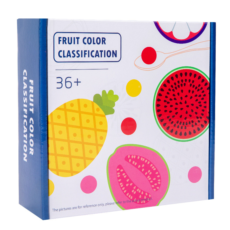 Ejercicio de madera para niños bebé manos en la interacción entre padres e hijos fruta cognitiva color clasificación clip cuentas juguetes educativos