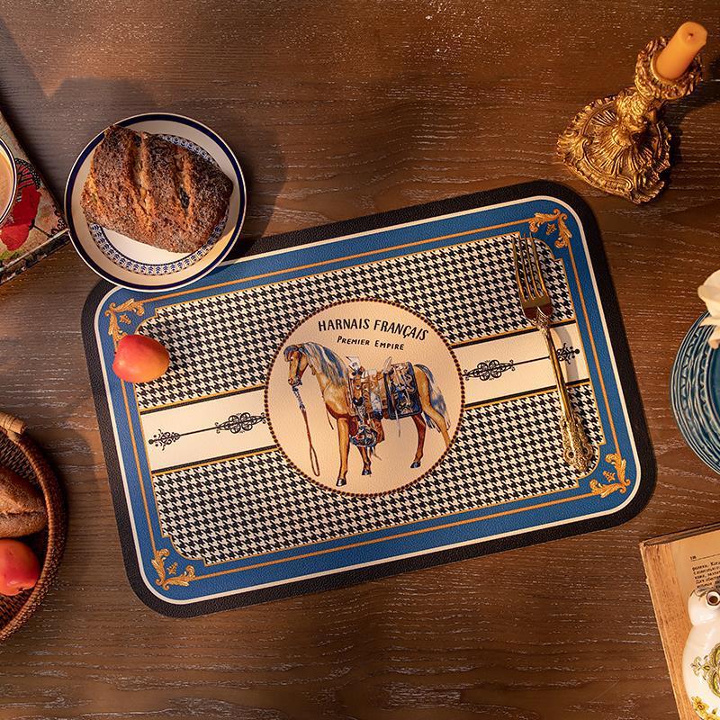 Retro Nordic mil mantel de aves impermeable a prueba de aceite de aislamiento de calor antideslizante estera de mesa a prueba de calor de alta gama de lujo ligero alfombra de Casa ins