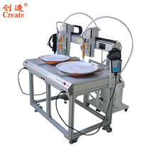 全自動針筒點膠機 白膠無影膠UV膠自動打膠機 雙頭雙工位灌膠設備