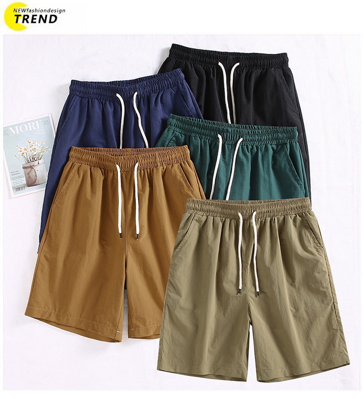 Men's Quick-dry Beach Shorts With Geometric Print Lightweight_voghion.com