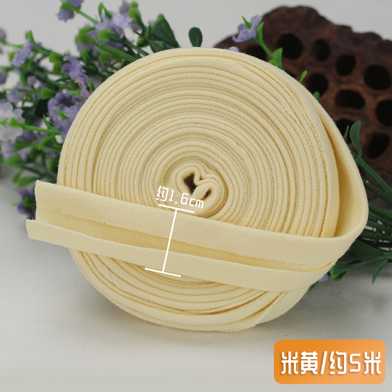 Banda de bordes de tela de borde rodante ropa de bebé tela de sudor algodón accesorios de punto elástico no quemado decoración de bebé cerradura Vance