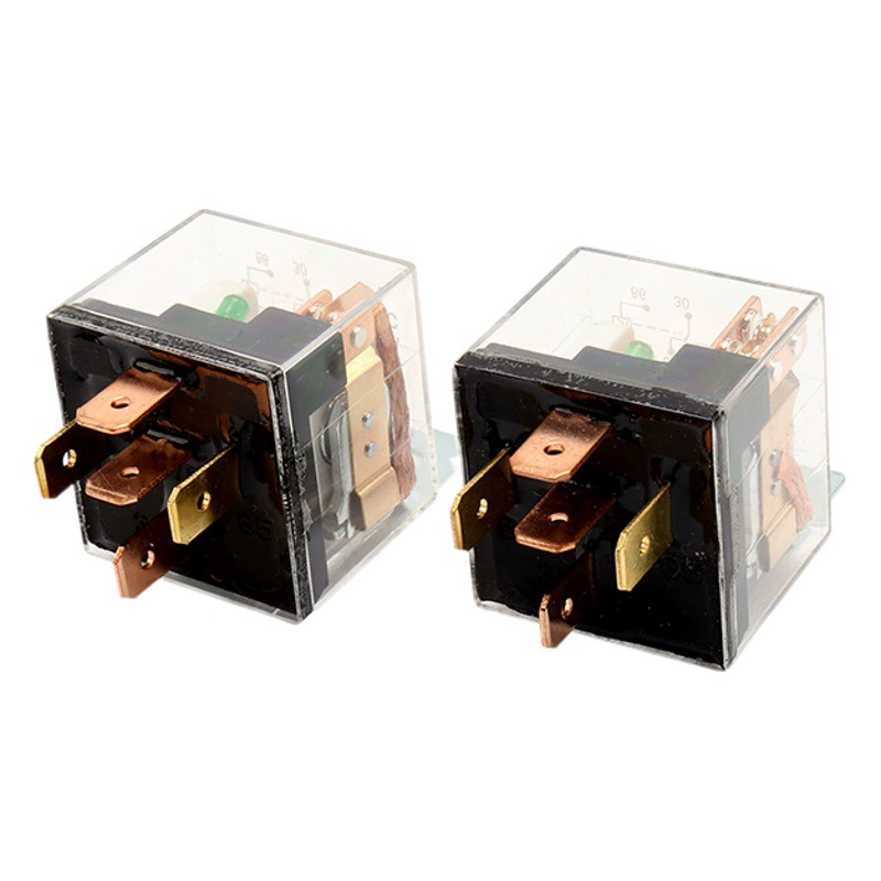 Реле 80A Прозрачный корпус двойной контакт 12V24V Реле 60A Реле нормально разомкнуться Преобразование авто Реле