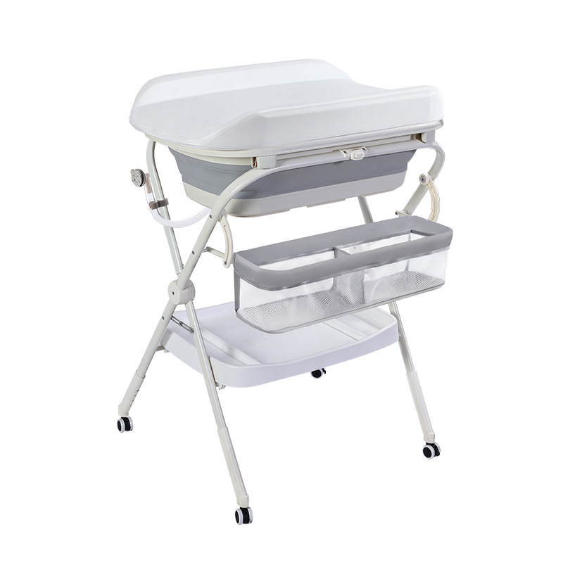 Mesa de pañales para bebés 3 - en - 1, mesa de lavado para bebés recién nacidos, mesa de enfermería, mesa de baño móvil para bebés al por mayor image 4
