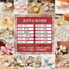 陶磁器の食器のブラインドの箱は粉のサプライズの碗の皿のセットのランダムな福袋をかわいがります。