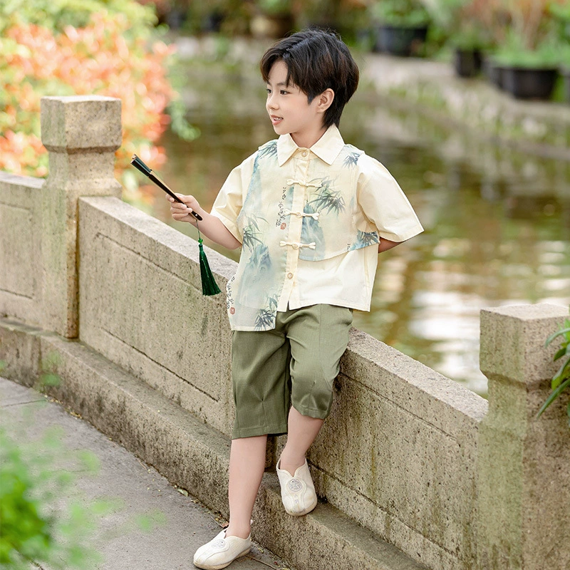 Hanfu for men and women, children's summer suit for early age, Chinese style