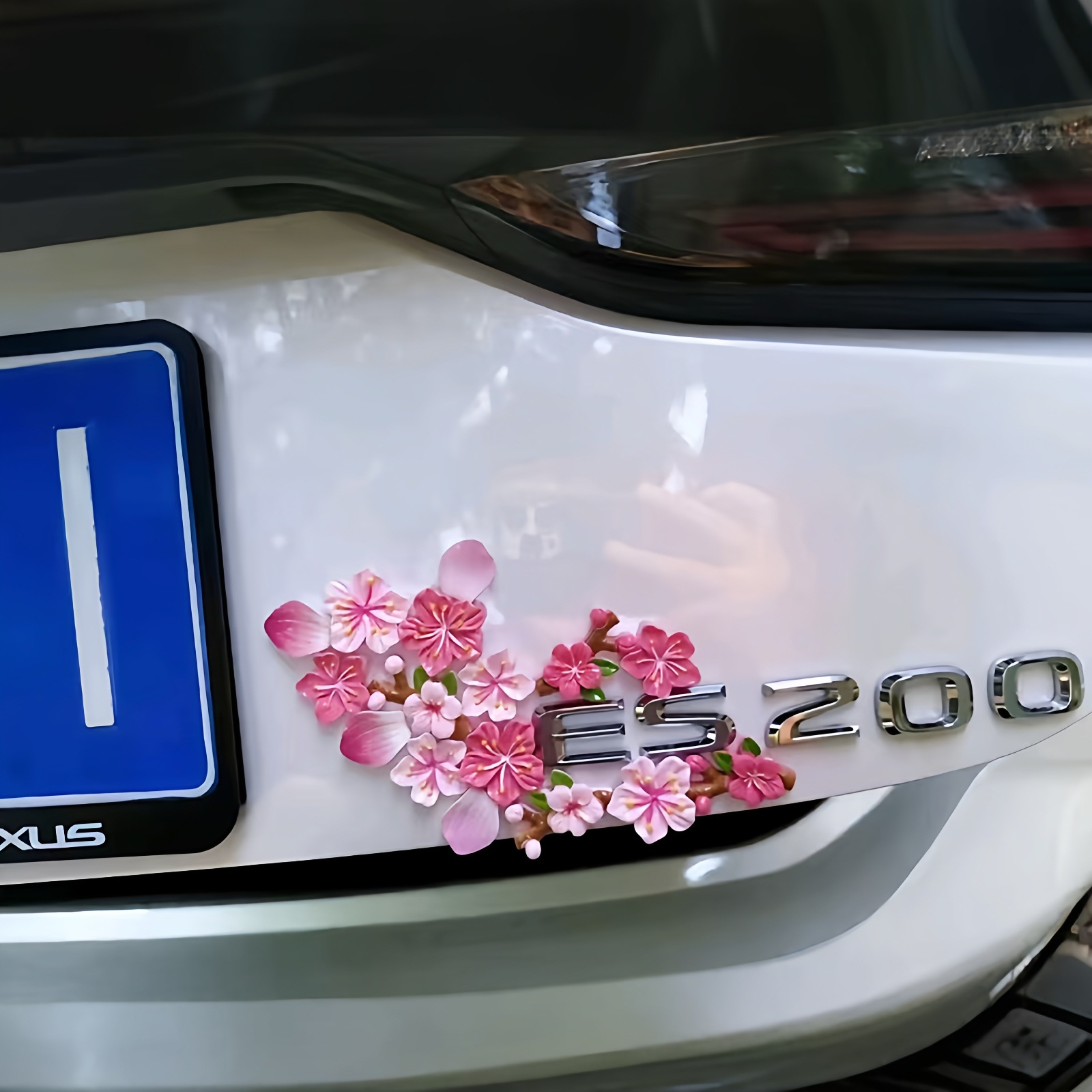 3D Three-dimensional Cherry Blossom Car Sticker To Cover Scratches, New Car Tail Decoration Ornament, Electric Car DIY Decorative Sticker_voghion.com