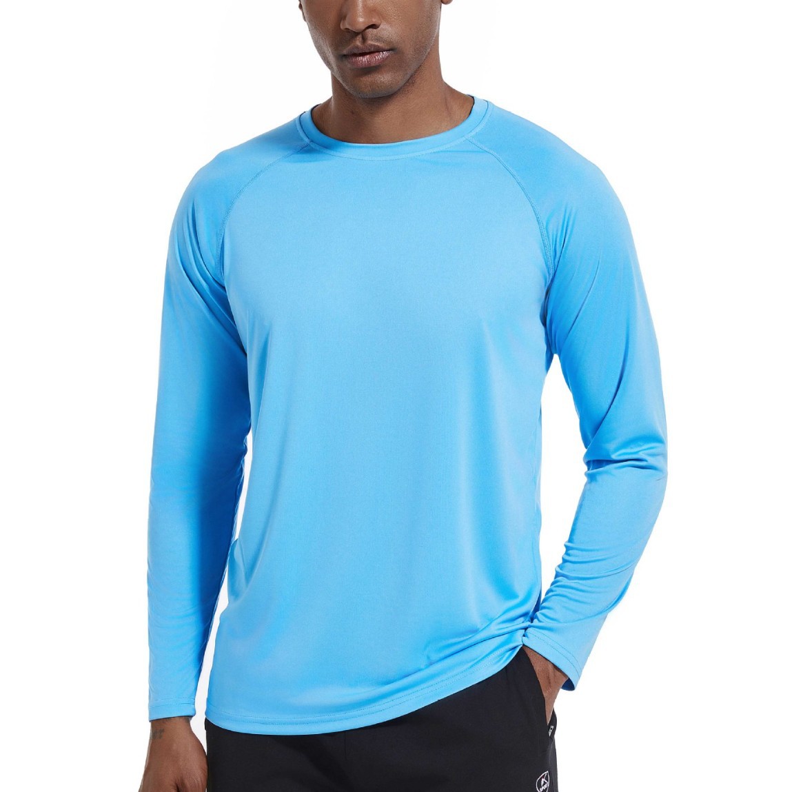 Cross-Border Summer Upf50+ Anti-Uv Round Neck Sun Protection Clothing Outdoor Hiking and Fishing Clothing